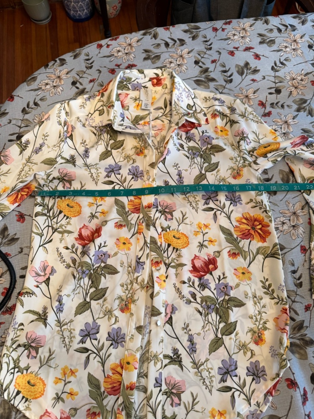 Joie Garden Floral Print Button Down Blouse XS - Picture 7 of 10